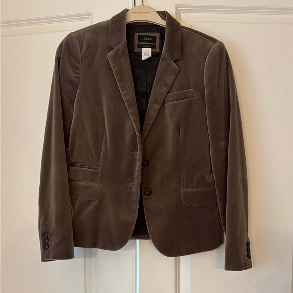 J.Crew Schoolboy Velvet Blazer